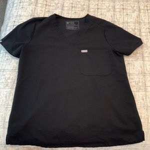 Figs Catarina scrub top in black - Medium